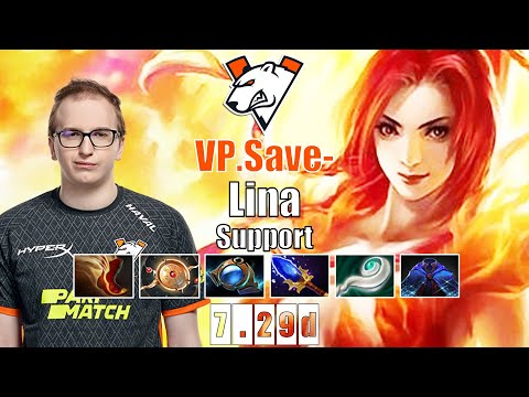 Lina Support | VP.Save- | POS 4 LINA IS BROKEN TRUST ME | 7.29d Gameplay Highlights