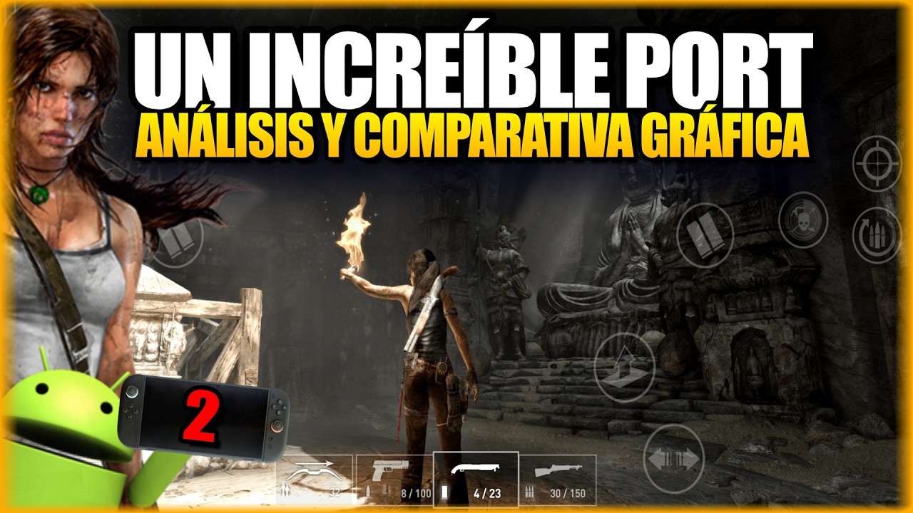 Los MEJORES Graficos que he Visto en Un port para Celular, Tomb Raider  Gameplay Android vs Consolas