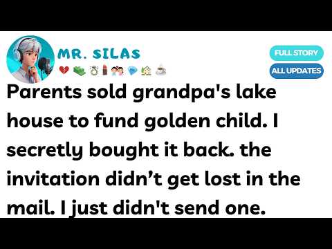 Parents sold grandpa's lake house to fund golden child. I secretly bought it back. the invitation...
