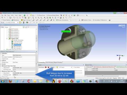 CADFEM Tutorial No.5 – Evaluating Bolts using ANSYS® Workbench™