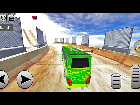 Mega Ramp Green Bus 3D Racing Game | Green Bus Game | Bus Game | Bus Wala Game