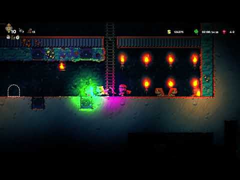 Spelunky 2 - Making use of the clone gun during a daily