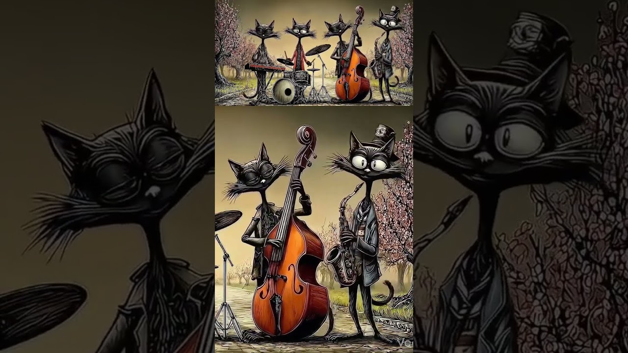 Smooth Spring Park Jazz — Low-End Vintage Blues Under Cherry Blossoms