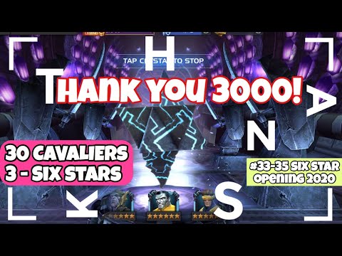 WE HIT 3000 SUBSCRIBERS!! A BIG OPENING 3-SIX STARS AND 30 CAVALIER CRYSTALS!!