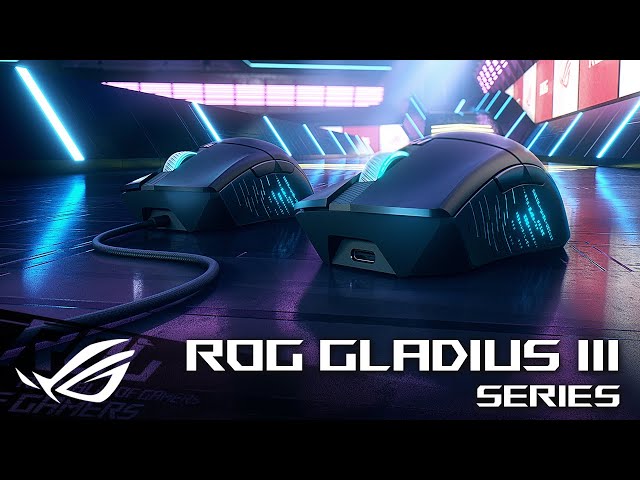 Asus ROG Gladius III Ratón Gaming 26000 DPI Negro video