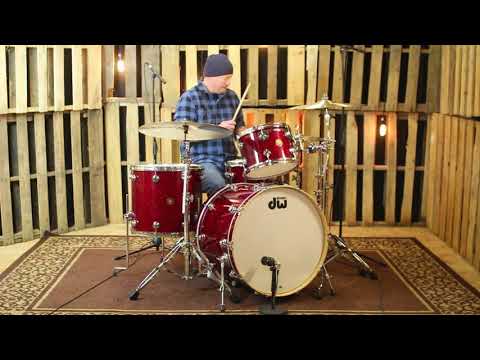 DW Jazz Series Maple/Gum Ruby Glass Drum Set - 24, 13, 18, 6x14 - SO#846277