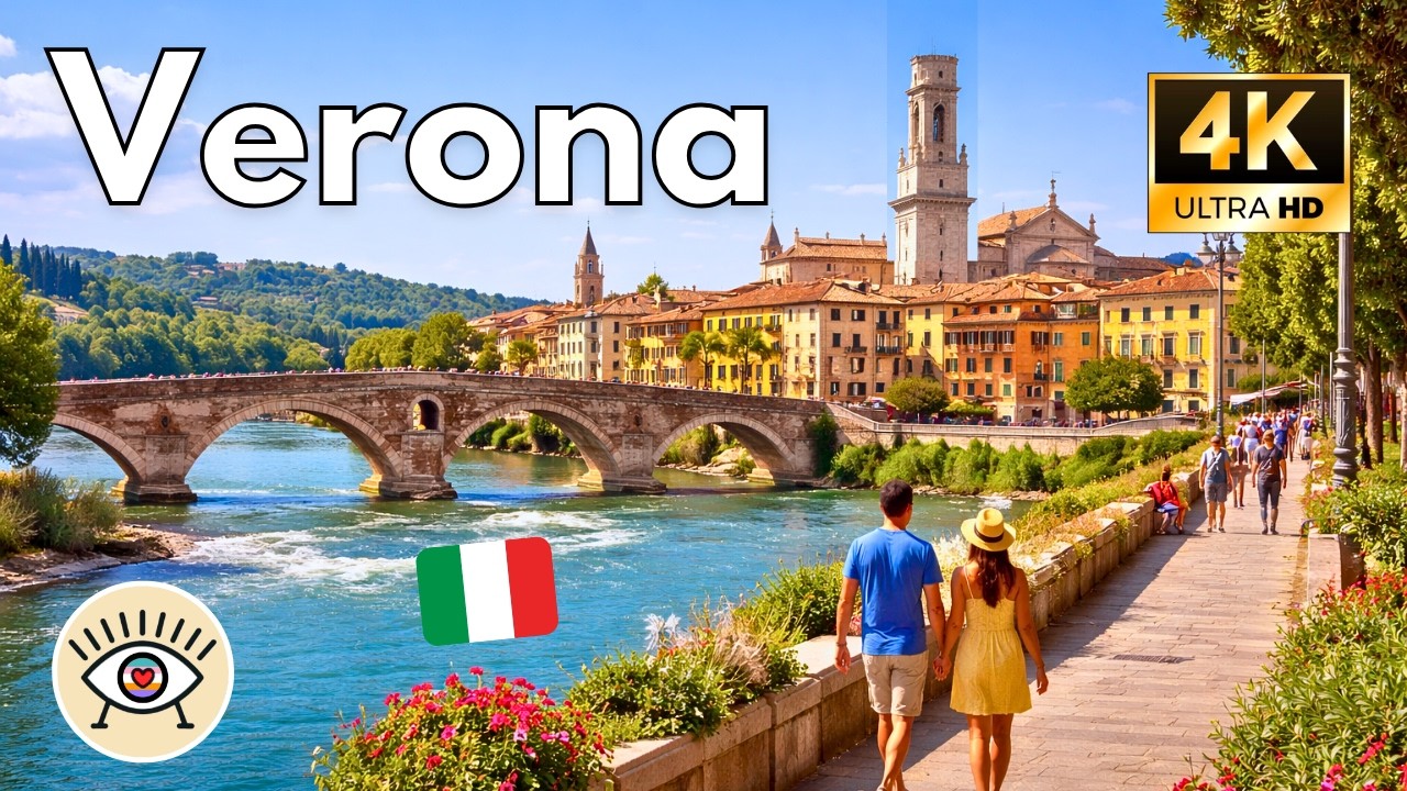 Verona, Italy 🇮🇹 4K Walking Tour | Roman Arena, History, and Love Live (Complete Guide)