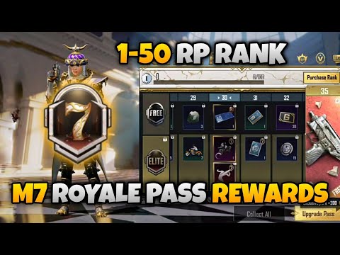 M7 ROYAL PASS 1 TO 50 RP RANK WISE REWARDS | DP28 SKIN, BIKE SKIN & 50RP MYTHIC OUTFIT FULL LOOK 🔥🔥