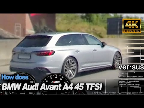 BMW M2 Competition vs Audi A4 Avant 45 TFSI Quattro +130-250 uncut RaceRender [4k]