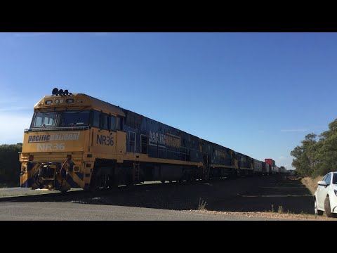 Pacific National 5PM5 NR36 NR92 NR120 pass Pratt Road, Korunye