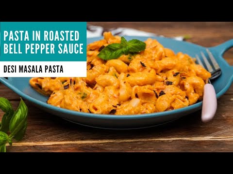 Masala Pasta in Roasted Pepper Sauce - Pasta Recipes by Archana's Kitchen