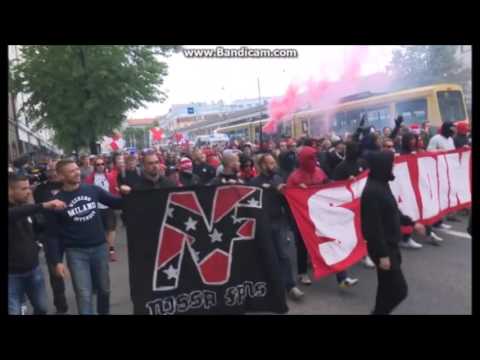 Fans of HIFK + OGC Nice before dery of Helsinki 26.05.2016
