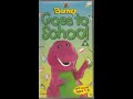Opening Closing To Barney Goes To School UK VHS 1995 1996