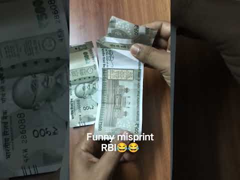 Printing Mistake by RBI - Funny Currency Note dispensed by ATM. #shorts