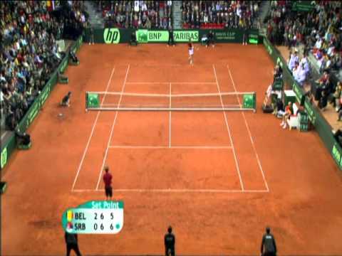 Davis Cup Belgium v Serbia - Rubber 1 Official Highlights 2013