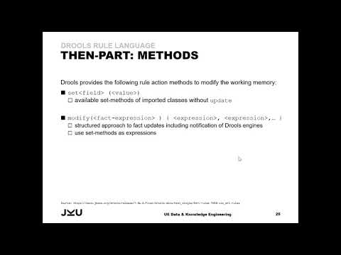 Business Rule Management Systems: Drools Rules Language (THEN PART)