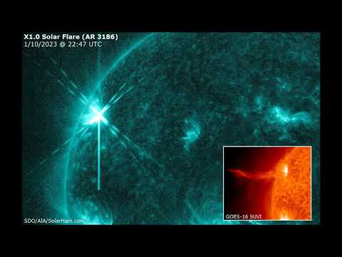 X1.0 Solar Flare (1/10/2023) - SolarHam.com