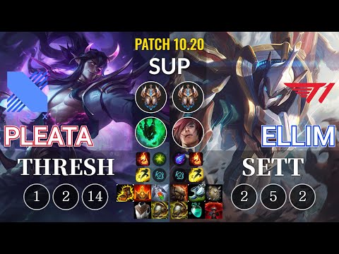 DRX Pleata Thresh vs T1 Ellim Sett Sup - KR Patch 10.20