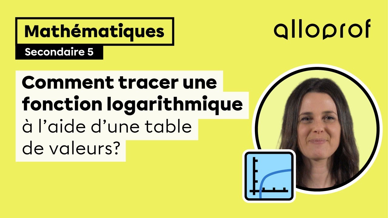Comment tracer une fonction logarithmique à l'aide d'une table de valeurs?