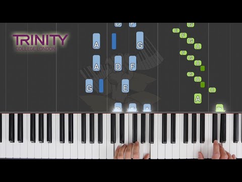 Study in D minor / TRINITY Piano Grade 3 2021-2023 / Synthesia Piano tutorial