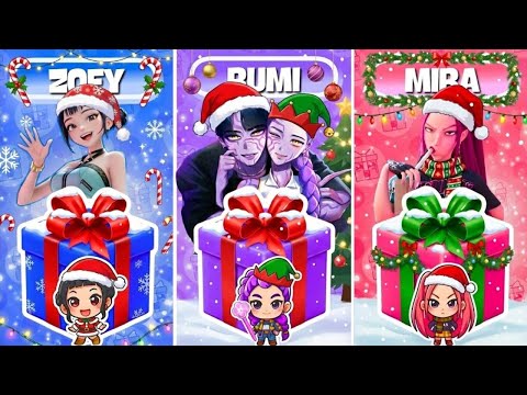 Gift Box Challenge 🎁 K-POP Demon Hunters Christmas Edition – Which One Will You Pick? 👹🎶