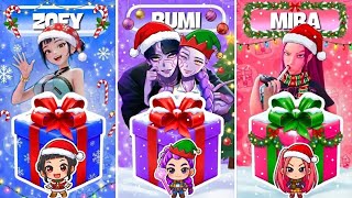 Gift Box Challenge 🎁 K-POP Demon Hunters Christmas Edition – Which One Will You Pick? 👹🎶