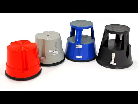 Opstapkrukjes Verrijdbare kunststof opstapkruk 2 treden