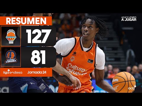 Valencia Basket - Leyma Coruña (127-81) RESUMEN | Liga Endesa 2024-25