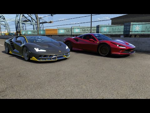 Ferrari F8 Tributo vs Lamborghini Centenario at Port Newark