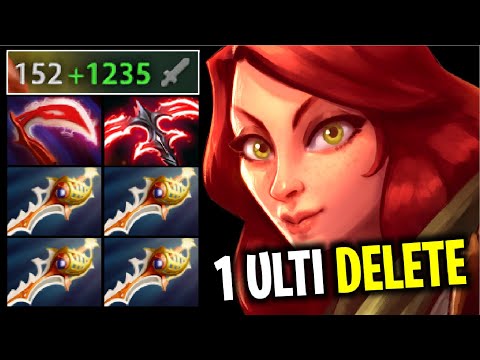 ONE ULTI DELETE..!! +1200 DMG Desolator LVL 3 Windranger 4x Divine Rapier 7.27 | Dota 2