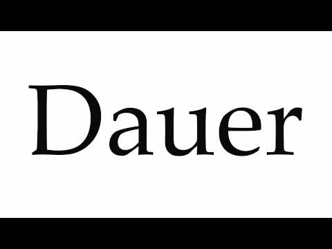 How to Pronounce Dauer