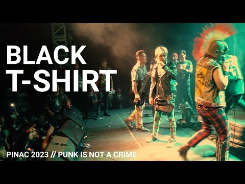 BLACK T SHIRT // LIVE SHOW // PINAC 2023 // PUNK IS NOT A CRIME //EAC23