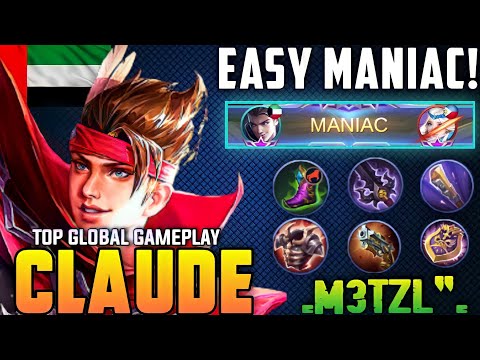MANIAC!! Where's My Savage?! | Top Global CLAUDE Ranked Gameplay BEST BUILD By “.M3tzl”. - MLBB