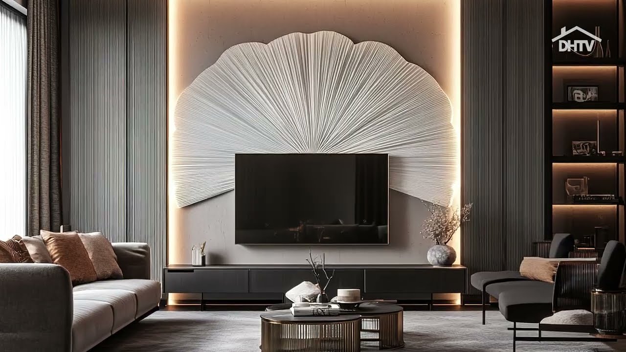 Artistic 3D Wall Panel Ideas for Modern Luxury Living Room