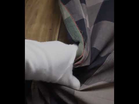 Check Grey Black Pure Cotton 70 GSM Handwoven Fabric — video