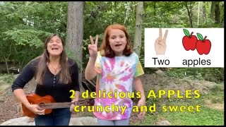 Two Delicious Apples - Autumn song with AAC core words: IN, WANT, DOWN, EAT, ALL, MORE, I, YOU ... gameplay video by Etilley, 1:54 duration