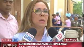 Gobierno inicia envío de toneladas de alimentos hacia Haití