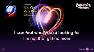Maja Keuc - "No One" (Slovenia) - [Karaoke version]