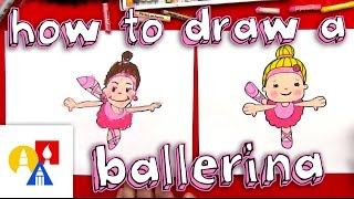How To Draw A Cartoon Ballerina