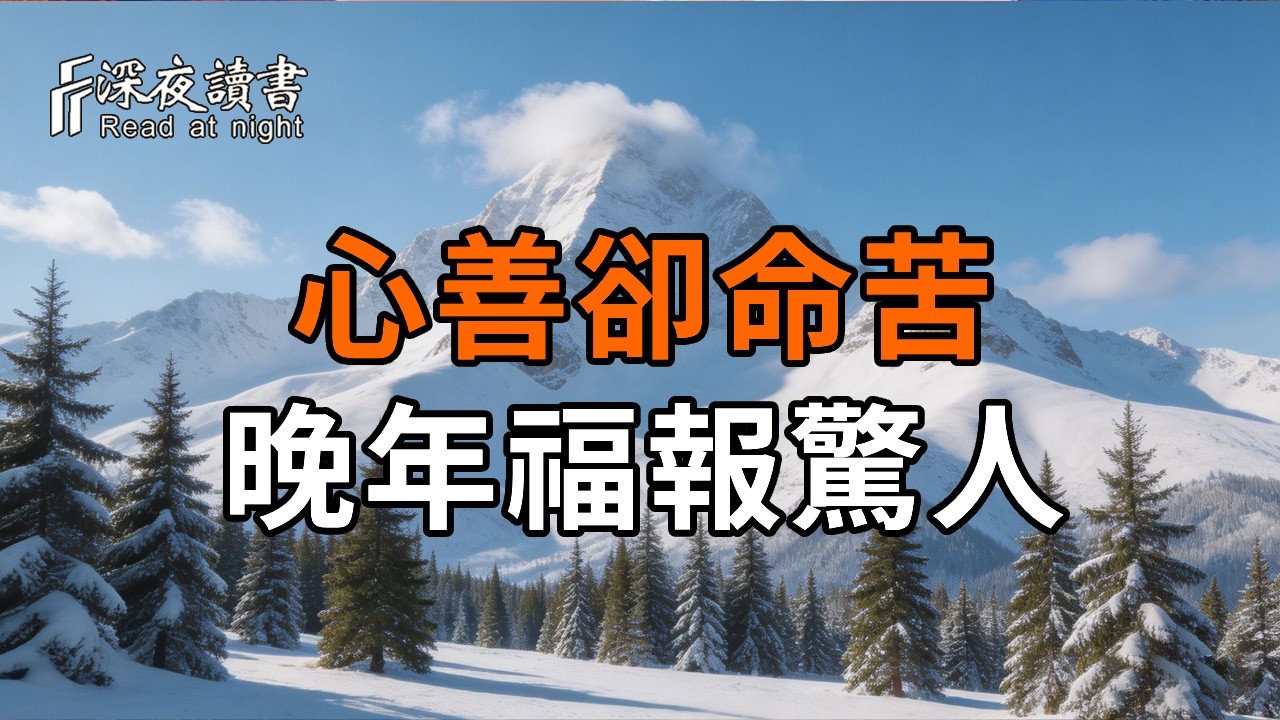 心善卻命苦的老實人，到底背負了什麼？看透這層因果，你會發現他們藏著驚人厚福！【深夜讀書】#人生?