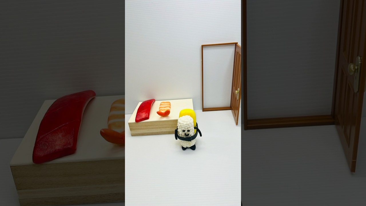 【粘土×コマ撮り】お寿司くんの出勤前　Before Sushi-kun Goes to Work 🍣