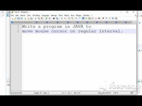 Java Code To Move Mouse Cursor On Regular Intervals