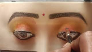 Eye makeup for haladi function | Eye makeup haladi ceremony | colourful eye makeup