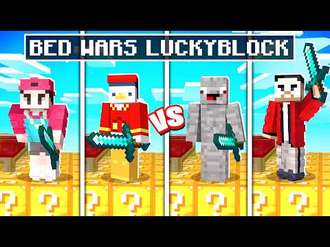 XXL LUCKY BLOCK BATTLE mit 4 Youtubern!