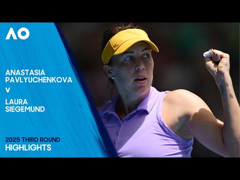 Anastasia Pavlyuchenkova v Laura Siegemund Highlights | Australian Open 2025 Third Round