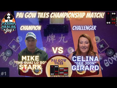 Pai Gow Tiles Dealing and Playing - Fun Championship 8-Hand Match between Mike and Celina!