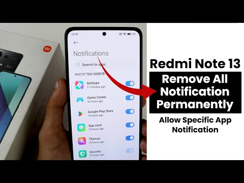 Turn OFF Notification In Redmi Note 13 | Disable App Notification