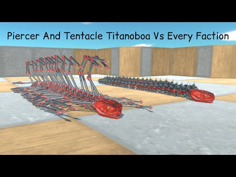 Piercer And Tentacle Titanoboa Vs Every Faction ARBS |Animal Revolt Battle Simulator