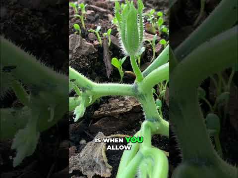 Grow HUGE Winter Squash in SMALL Spaces! Vertical Gardening Hack #shorts