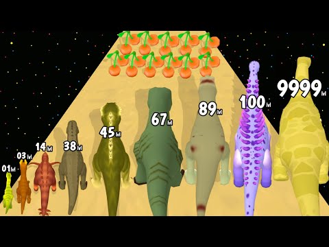 Dino Run Evolution 3D - Level Up Dinosaur Max Level Gameplay (New Update) Freeplay